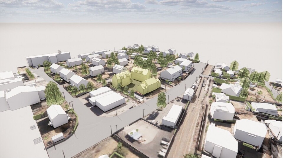 ENGELSK HAGESTIL: Mellom byggene legges det til rette for et stort samlet felles uteareal med engelsk hagestil