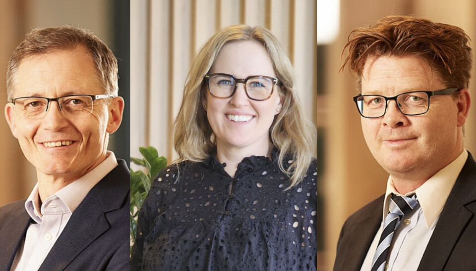 Artikkelforfatterne er partner/advokat Ingvill Hellenes, partner/advokat Paal Thoresen (tv) og partner/advokat Lasse Jensen (th) i Tenden Advokatfirma ANS.