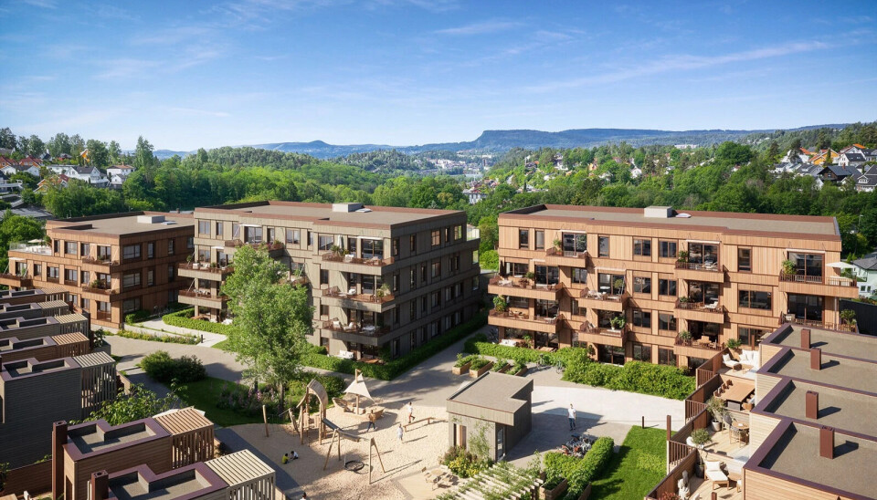 RUNDE 2: Etter justeringer fra første forsøk, har Skanska truffet godt med sitt nye boligprosjekt. Løkeberggrenda. Ill.: Skanska