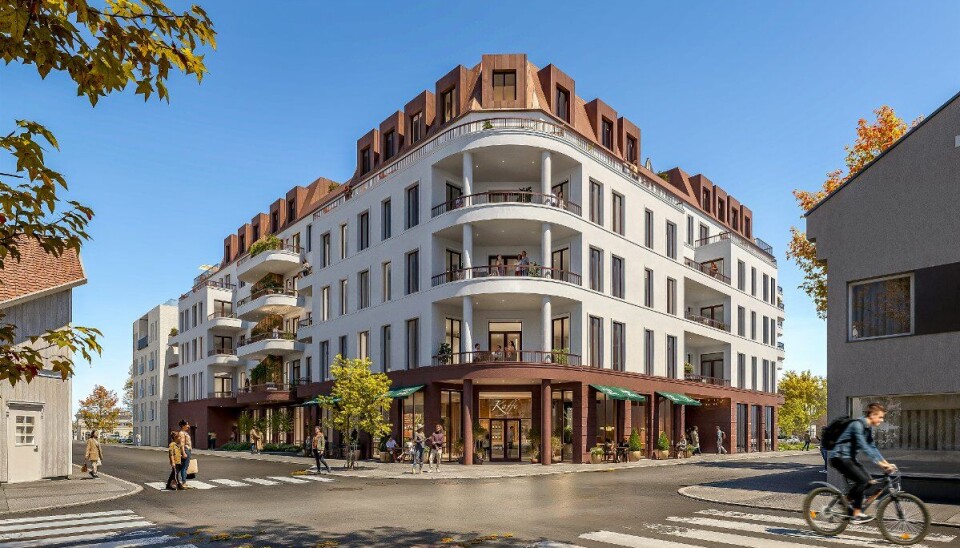 KLASSISK: Eierne ville bygge på og legge inn mer klassisk stil. enn vanlig er. Gitex-gården. Ill.: Plus Arkitektur