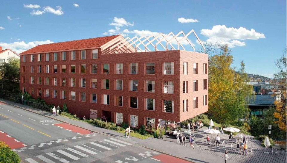 STUDENTER: Dette er ei av blokkene Solon vil bygge i Nydalen. Maridalsveien 299. Ill.: Solon