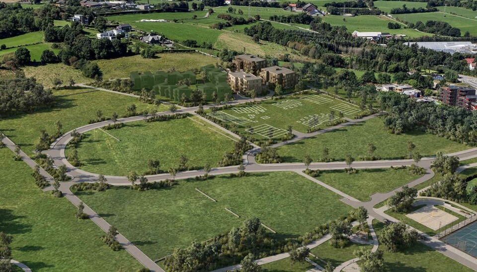 STORT: Denne oversikt viser utbyggingsfeltene på Jåttå. De hvite skraveringene er Jåtunbakken som bygges nå. B8 og B9 er feltene nederst i bildet. Jåtun. Ill.: Base