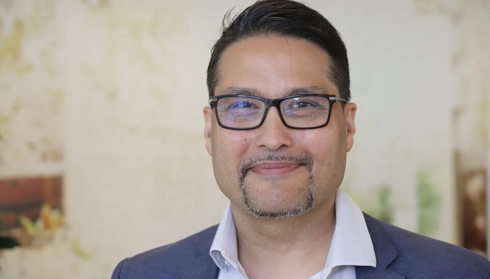 IN THE HOT SEAT: OBOS' konsernsjef Daniel K. Siraj ble «grillet» av Arne Hjeltnes under DNB Eiendomsdagen.