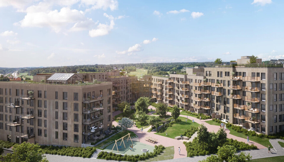 STORT: Slik ser utviklerne for deg det ferdige prosjektet. Gartneritaket. Ill.: Nåbo