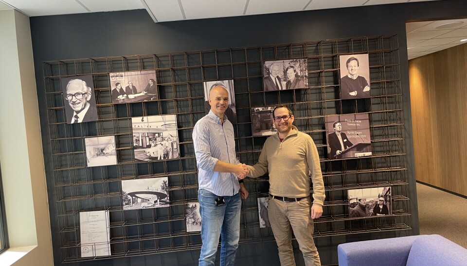 SAMARBEID: Martin Borg, Kvalitetssjef i Backe Entreprenør, og Guy Montuelle, daglig leder i Rubus.