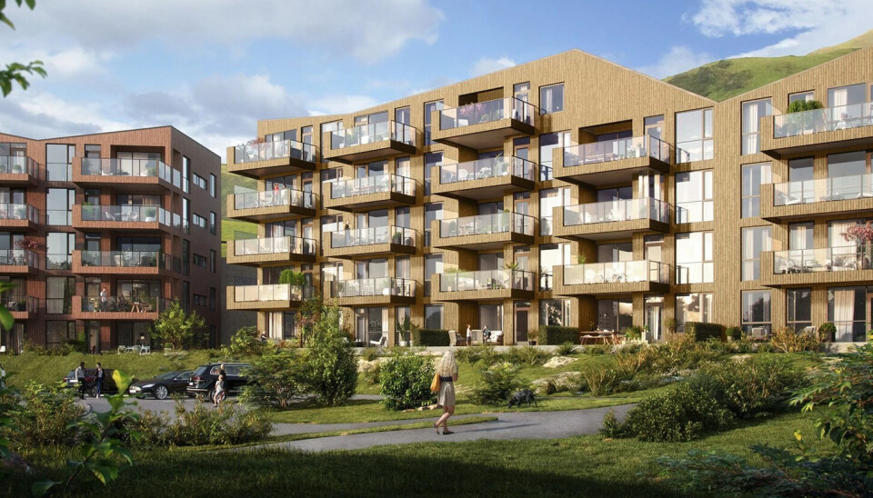 BOLIGER: Til høsten starter Solon å bygge dette prosjektet. Vedafjell Horisont bygg c. Ill: Solon