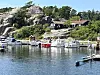 Hvaler Kirkøy Skjærhalden sjøhytter. Foto: Glen Widing