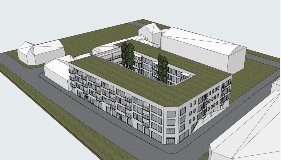 UTVIKLING: Dette prosjektet betyr utskiftning av gammel boligmasse. Tomtegata 45 og 47 i Drammen.  Skisse: Arkitektkompaniet