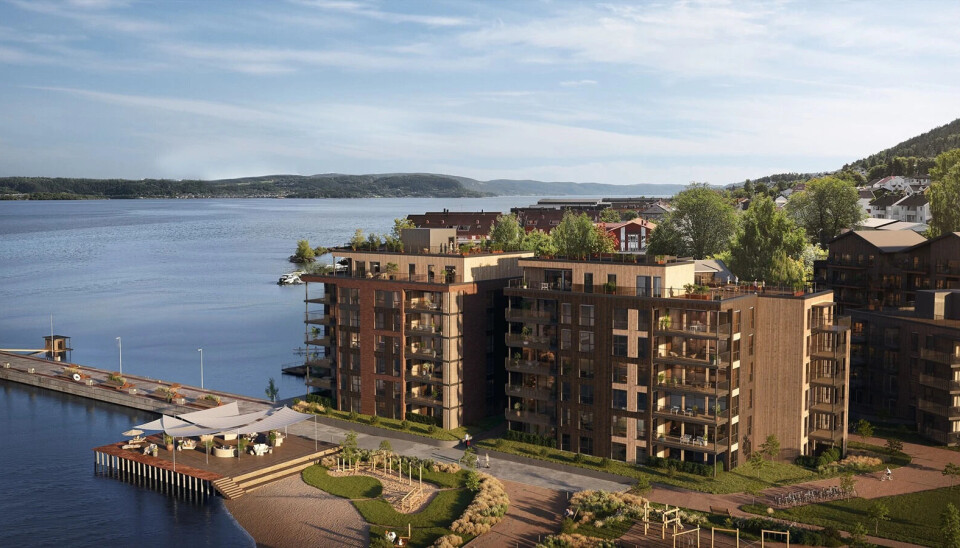POPULÆRT: Boligene ved Drammensfjorden har fått bein å gå på. Slippen, Drammen. Ill.: SPG