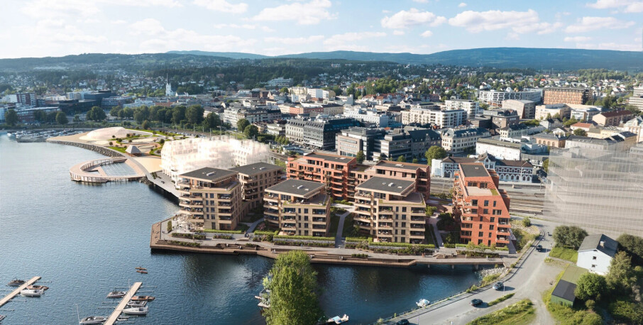 Nå bygges brygga på Hamar