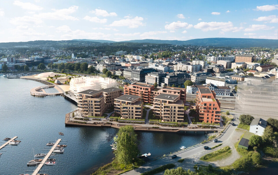 Nå bygges brygga på Hamar