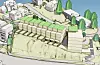 Kirkehaugsveien 2-4. Skisse: Nivaa Arkitekter
